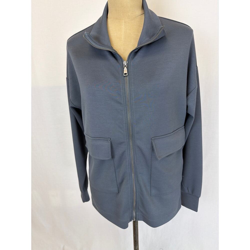 NWT Soya Concept Concrete Grey Modal Work Out / Casual Jacket XL #0518
